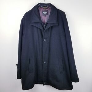 Riccardo Fazzi Cashmere Blend Black Coat size XL